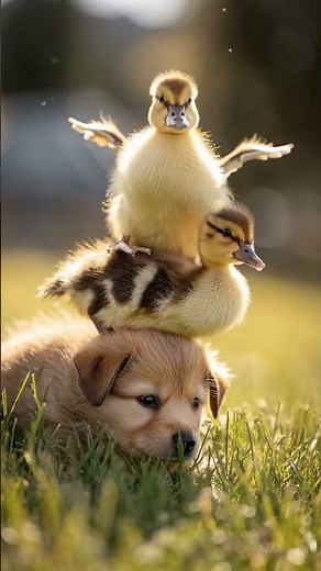 What Happens When Ducklings Meet a Puppy?