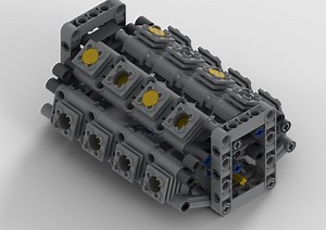 LEGO MOC-51408 Bugatti Veyron / Chiron W16 engine (Technic > Expert Builder 2020)