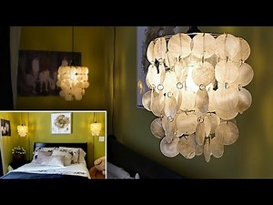 Faux Capiz Shell Chandeliers DIY