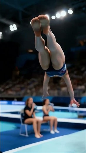 Smiling Girl Performs Peace Sign & Aerial Flip!