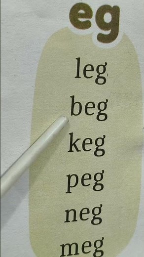 Eg Sound Words for Kids | Phonics Practice | Learn eg Words #shorts