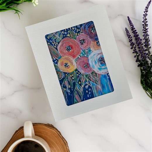 Handmade Art Botanical Inspired Note With Envelope Flower Lovers Stationery Gift Notecard Set Everyday Greeting Card - Etsy