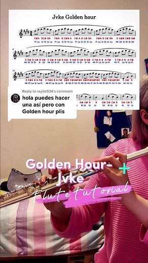 How to Play Golden Hour by Jvke on Flute - Tutorial and Cover