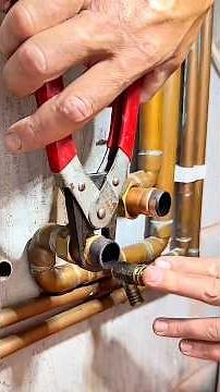 How to Clean Copper Pipe After Removing a Compression Olive! #asmr #diy #plumbing #tools #reels