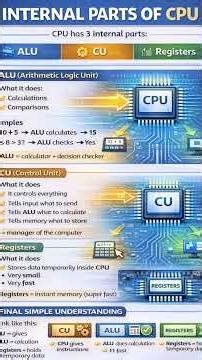 CPU Internal Structure Explained Simply (ALU, CU, Registers) | part -4
