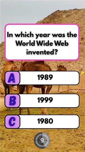 In which year was the World Wide Web invented #noblequiz #brainteaser #puzzle #quiz #fun #QuizTime