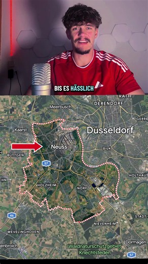 Die Stadt NEUSS bis es GHETTO wird…📍🤯 #neuss #googleearth