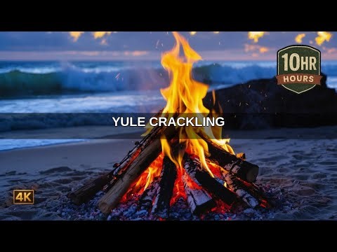 Beach Bonfire Ocean | 10 Hours of Relaxation