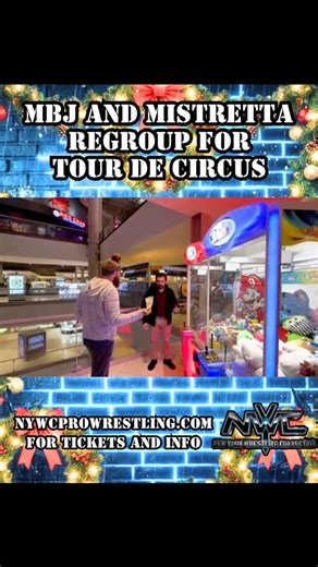 After some unfortunate events that led to a loss at our November event, Micheal Mistretta meets up with Manbun Jesus to regroup at the mall before their match with the F.B.I. at Tour de Circus. NYWC presents Tour de Circus on Saturday December 27th live from the NYWC Sportatorium! For tickets, check out nywcprowrestling.com or click the link in the description! | NYWC New York Wrestling Connection