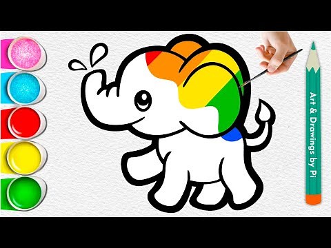 How to Draw a Baby Elephant - | Easy Drawing | Step-by-step