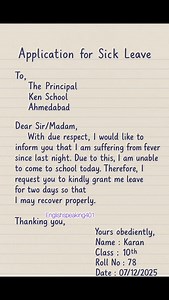 5.4K reactions · 449 shares | Sick Leave Application for School...
