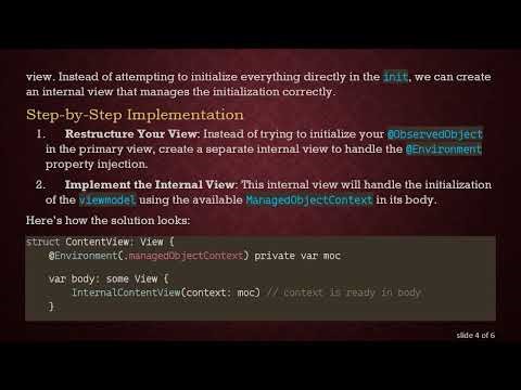 How to Properly Initialize @ ObservedObject Properties in SwiftUI's View