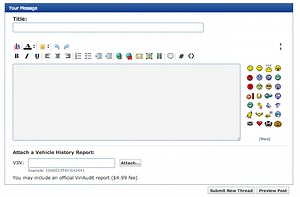 New Vehicle History Report Feature...