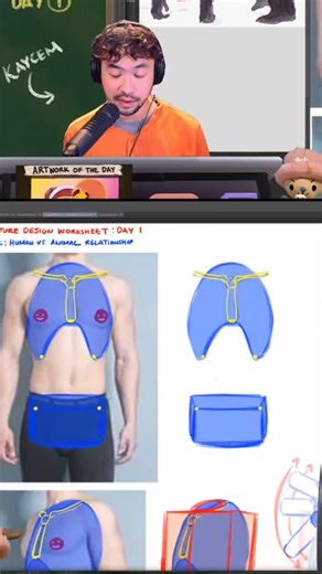Kaycem on Instagram: "The secret to drawing torsos was just 2 boxes?? You can find the full Creature Design Bootcamp over on my YouTube Channel! #arttutorial #characterdesign #anatomy #animal #twitch"