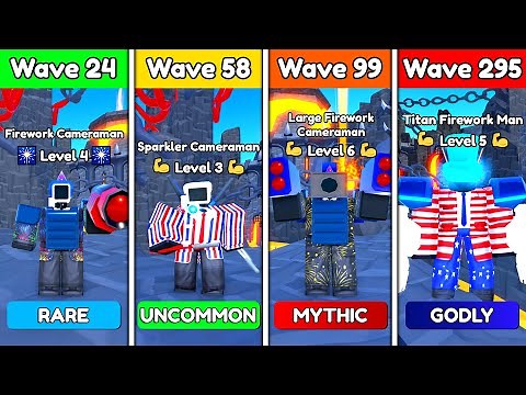 ALL FIREWORKS UNITS vs ENDLESS MODE 🤯 - Roblox Toilet Tower Defense