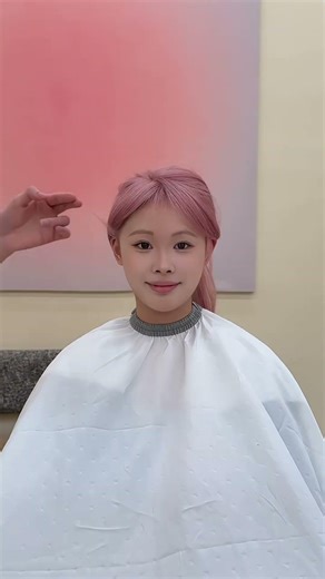 The Ultimate Hair Makeover: Long to Pink Layers 💇‍♀️ #shorts