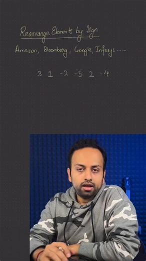 Day 25/200 of making you pro coder 💻 [coding, dsa, interview questions, leetcode, rearrange elements by sign, amazon, infosys] #coding #dsa #infosys #interviewquestions #learntocode | Coding Blocks