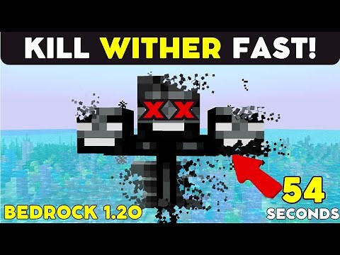 DEFEAT the Wither INSTANTLY in Minecraft Bedrock Edition! (How to kill the Wither in Bedrock Easy)