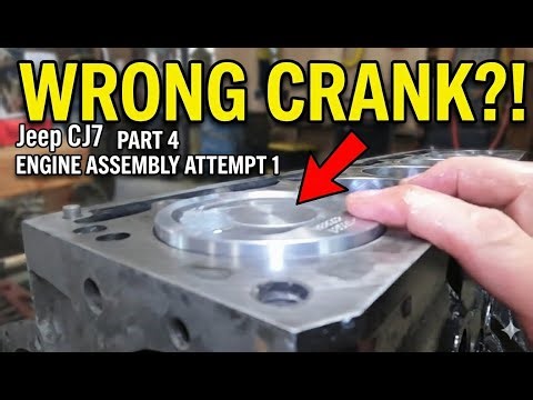 Jeep 4.0 Engine Rebuild: We Made a COSTLY Mistake! (Part 4) - Engine assembly attempt 1