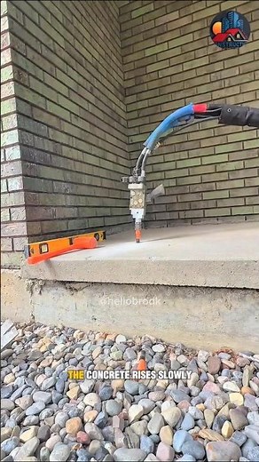 Concrete Lifting a Porch | Fast Leveling Fix!"#satisfying #usashorts