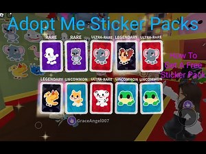 Adopt Me Update How To Get A Free Sticker Pack & Opening Premium Sticker Packs! New Profile Feature!