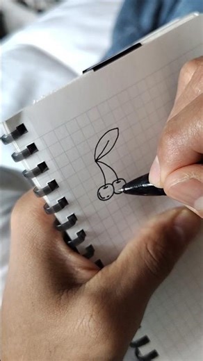 How to draw cute cherries #art #drawing #draw #howtodraw #howto #arttutorial #simple #easydrawing