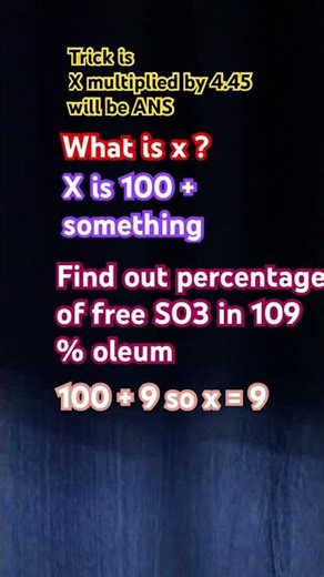 The BEST trick for OLEUM/ percentage of free SO3#chemistrychamps #education