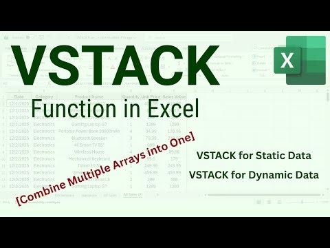 How to Use VSTACK Function in Excel