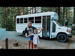 First Night Living in a Skoolie | bus life