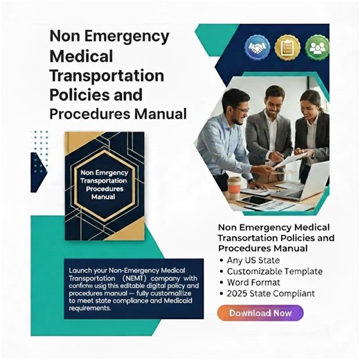 NEMT Policy and Procedures Manual Editable and Printable Template - Etsy Australia