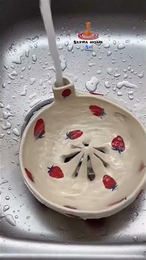 Cute Strawberry Fruit Washing Bowl 🍓✨ | Creative Kitchen Drain Basket#sufrahome