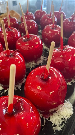It’s not fall until you’ve had a classic candy apple! 🍁🍎 #longislandbakery #candyapples #candyapple #apple #falltreats #falldessert #candy #eastislip #stanleysbakery | Stanley's Bakery