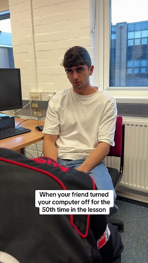Hilarious Prank: Friend Turns Off Computer 50 Times in Class