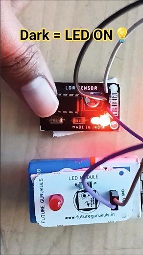 LDR Sensor Darkness Detection 💡 | Automatic LED ON in Dark | DIY Electronics Project