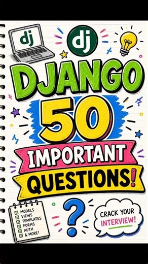 🔥Django Top 50 Important Interview Questions💻FREE PDF Download🔗Link inBio#django #webdevelopment