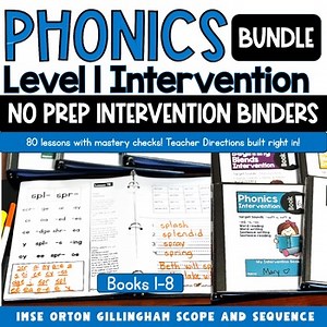 Science of Reading Phonics Intervention Binders Lesson Plans IMSE OG