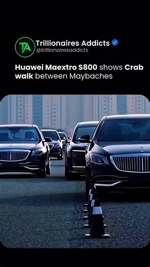 BUSINESS | WEALTH | IG COACH on Instagram: "🦀 It walks sideways to fit where the competition can't. The Huawei Maextro S800 proves that the future of driving isn't just about speed; it is about precision. By using advanced four-wheel steering to "crab walk" between two luxury Maybachs, it navigates tight spaces that would trap a standard vehicle. It isn't just a parking feature; it is a complete rethink of mobility. As cars become smarter, the ability to move laterally becomes the new standard 