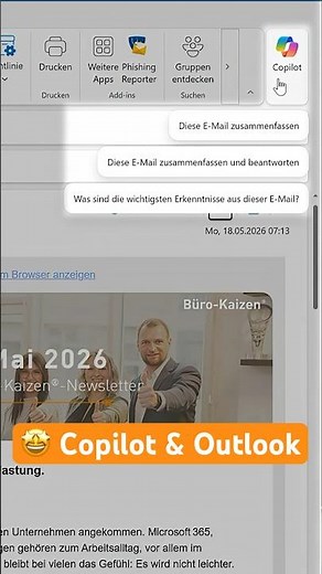 😱 Outlook & Copilot: E-Mail-Zusammenfassung! #outlook