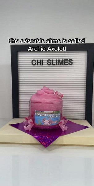 This slime is available now!! (We did our restock early) Grab one while theyre still there! #axolotl #slime #axolotlslime #floatslime #chislimeshoppe #chislimes