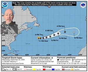 Some questions about Tropical Storm Isaac which is forecast to track East across the Atlantic so made a quick video here with an update. As always things can change so keep up to date. | Carlow Weather