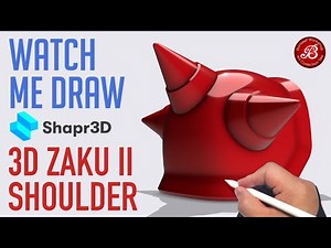 Watch me draw how to make the Zaku II shoulder