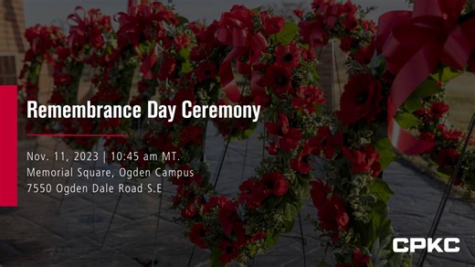 Join us at CPKC's annual Remembrance Day ceremony in Calgary, Alta. on Nov. 11 as we pay tribute to veterans and employees who have and continue to bravely answer the call of duty. We will honour their service at CPKC's Memorial Square, built to commemorate the 100th anniversary of the start of the First World War. #CPKCRemembers | CPKC