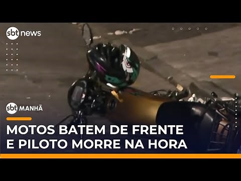 Motos batem de frente e piloto morre; casal foi socorrido em estado gravíssimo | #SBTManhã