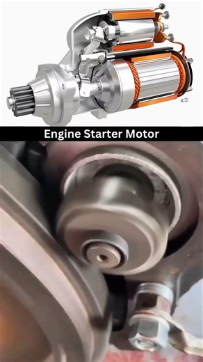 How an Engine Starter Motor Works | Mechanical Animation & Real Action