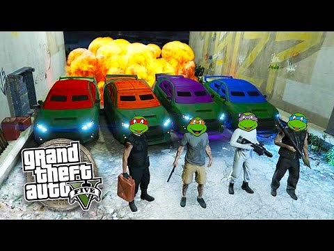 GTA 5 Online NINJA TURTLES Special!!! Teenage Mutant Ninja Turtles GTA Rescue Team! (GTA 5 Gameplay)