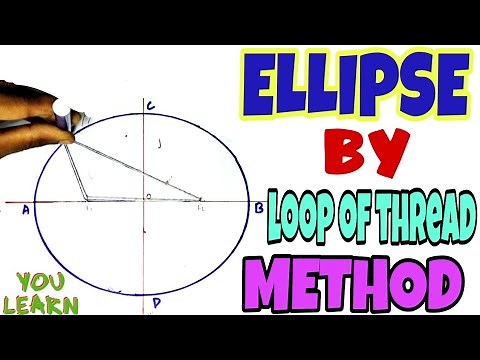 draw ellipse using thread | construction of ellipse | engg drawing @youlearn_engineering_drawing