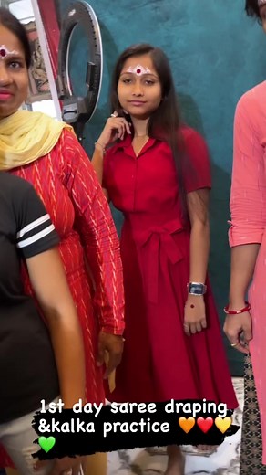 10K views · 64 reactions | 18 no bridal master class saree draping & kalka art practice class 8001993555 course details contact Riturup Spa Parlour & Makeup Academy | Riturup Spa Parlour & Makeup Academy | Facebook