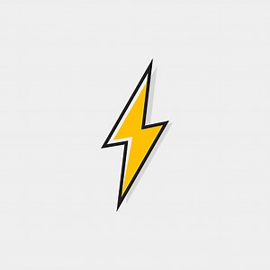 Electric lightning bolt logo for your needs. Thunder icon. Modern...
