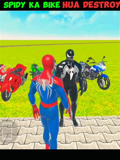 Spidy ka bike hua destroy 😱🔥 Indian theft auto #shorts #indiantheftauto #trending #viral #gta