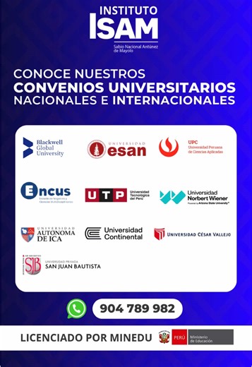 ¡Estudia en ISAM y accede a los mejores convenios universitarios nacionales e internacionales! #isam #conveniosinternacionales